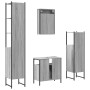 4-piece bathroom furniture set made of gray Sonoma plywood. by vidaXL, Bathroom furniture - Ref: Foro24-3214828, Price: 236,9...