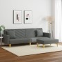 Two-seater sofa bed with pillows and dark gray fabric stool by vidaXL, Sofas - Ref: Foro24-3216259, Price: 310,34 €, Discount: %