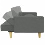 Sofá cama de 2 plazas con almohadas y taburete tela gris oscuro de vidaXL, Sofás - Ref: Foro24-3216259, Precio: 309,99 €, Des...