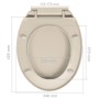 Ovaler WC-Sitz und Deckel mit Absenkautomatik in Apricot von vidaXL, Toiletten- und Bidetsitze - Ref: Foro24-145818, Preis: 2...