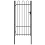 Black steel fence with a gate and arches, 1x2 meters. by vidaXL, garden gates - Ref: Foro24-145744, Price: 154,71 €, Discount: %