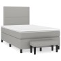 Cama box spring con colchón tela gris claro 120x190 cm de vidaXL, Camas y somieres - Ref: Foro24-3270348, Precio: 429,57 €, D...