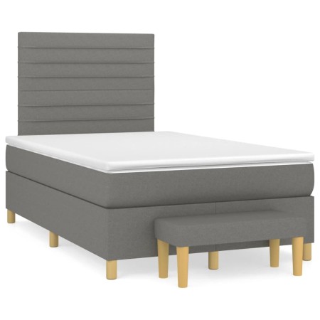 Box spring bed with black fabric mattress 120x190 cm by vidaXL, Beds and slatted bases - Ref: Foro24-3270413, Price: 431,47 €...