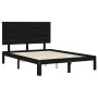 Estructura cama de matrimonio con cabecero madera maciza negro de vidaXL, Camas y somieres - Ref: Foro24-3193640, Precio: 170...