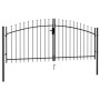 Double door fence gate with black steel tips 3x1.25 m by vidaXL, garden gates - Ref: Foro24-146027, Price: 198,29 €, Discount: %