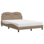 Bed with cappuccino synthetic leather mattress 120x200 cm by vidaXL, Beds and slatted bases - Ref: Foro24-3208786, Price: 427...