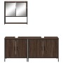 3-piece bathroom furniture set made of brown oak plywood by vidaXL, Bathroom furniture - Ref: Foro24-3214674, Price: 167,03 €...