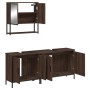 Set de muebles baño 3 pzas madera contrachapada roble marrón de vidaXL, Muebles de baño - Ref: Foro24-3214674, Precio: 167,03...