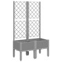 Planter with light gray PP trellis 80x40x142 cm by vidaXL, Pots and planters - Ref: Foro24-367922, Price: 68,79 €, Discount: %