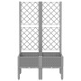 Planter with light gray PP trellis 80x40x142 cm by vidaXL, Pots and planters - Ref: Foro24-367922, Price: 68,79 €, Discount: %