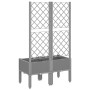 Planter with light gray PP trellis 80x40x142 cm by vidaXL, Pots and planters - Ref: Foro24-367922, Price: 68,79 €, Discount: %