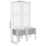 Planter with light gray PP trellis 80x40x142 cm by vidaXL, Pots and planters - Ref: Foro24-367922, Price: 68,79 €, Discount: %