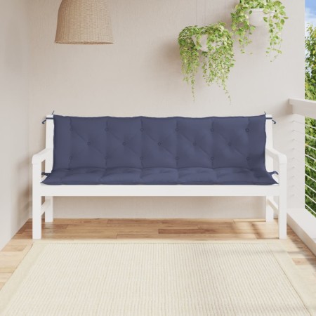 Cojines banco jardín 2 uds tela Oxford azul marino 180x50x7 cm de vidaXL, Cojines para sillas y sofás - Ref: Foro24-379106, P...