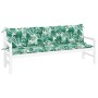 Garden bench cushions 2 units, leaf print fabric, 200x50x7 cm by vidaXL, Cushions for chairs and sofas - Ref: Foro24-379119, ...