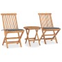 Folding garden dining set 3 pieces teak wood cushions by vidaXL, Garden sets - Ref: Foro24-3063172, Price: 168,36 €, Discount: %