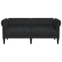 Sofá Chesterfield de 2 plazas tela negro de vidaXL, Sofás - Ref: Foro24-372549, Precio: 279,59 €, Descuento: %