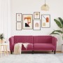 3-seater velvet sofa in burgundy red by vidaXL, Sofas - Ref: Foro24-372589, Price: 281,81 €, Discount: %