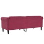 3-seater velvet sofa in burgundy red by vidaXL, Sofas - Ref: Foro24-372589, Price: 281,81 €, Discount: %