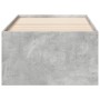 Concrete gray engineered wood lounger with drawers 100x200 cm by vidaXL, Beds and slatted bases - Ref: Foro24-3280240, Price:...