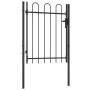 Fence gate with a door and black steel arches 1x1.2 m by vidaXL, garden gates - Ref: Foro24-146030, Price: 128,56 €, Discount: %