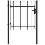 Fence gate with a door and black steel tips 1x1 m by vidaXL, garden gates - Ref: Foro24-146032, Price: 144,93 €, Discount: %