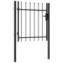 Fence gate with a door and black steel tips 1x1 m by vidaXL, garden gates - Ref: Foro24-146032, Price: 144,93 €, Discount: %