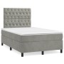 Box spring bed with light gray velvet mattress 120x190 cm by vidaXL, Beds and slatted bases - Ref: Foro24-3270013, Price: 435...