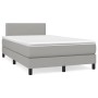 Cama box spring con colchón y LED tela gris claro 120x190 cm de vidaXL, Camas y somieres - Ref: Foro24-3270032, Precio: 375,8...