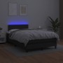 Cama box spring con colchón LED cuero sintético negro 120x190cm de vidaXL, Camas y somieres - Ref: Foro24-3270123, Precio: 36...