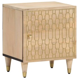 Mesita de noche de madera maciza de mango 40x33x46 cm de vidaXL, Mesitas de noche - Ref: Foro24-358244, Precio: 58,78 €, Desc...