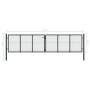 Puerta de malla de jardín acero galvanizado gris 400x150 cm de vidaXL, Puertas de jardín - Ref: Foro24-145777, Precio: 362,50...