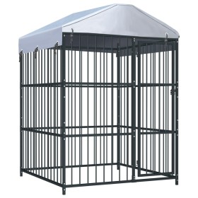 Outdoor kennel with roof 150x150x210 cm by vidaXL, Dog kennels and fences - Ref: Foro24-145760, Price: 356,99 €, Discount: %