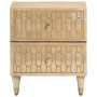 Mesita de noche de madera maciza de mango 40x33x46 cm de vidaXL, Mesitas de noche - Ref: Foro24-358246, Precio: 75,95 €, Desc...