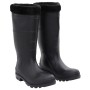 Botas de agua con calcetines extraíbles negro número 42 PVC de vidaXL, Vadeadores para caza y para pesca - Ref: Foro24-137600...