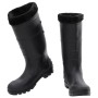 Botas de agua con calcetines extraíbles negro número 42 PVC de vidaXL, Vadeadores para caza y para pesca - Ref: Foro24-137600...