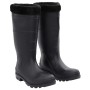 Botas de agua con calcetines extraíbles negro número 41 PVC de vidaXL, Vadeadores para caza y para pesca - Ref: Foro24-137599...