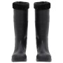 Botas de agua con calcetines extraíbles negro número 41 PVC de vidaXL, Vadeadores para caza y para pesca - Ref: Foro24-137599...