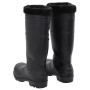 Botas de agua con calcetines extraíbles negro número 41 PVC de vidaXL, Vadeadores para caza y para pesca - Ref: Foro24-137599...