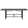 Mesa de jardín superficie de vidrio ratán PE marrón 190x80x74cm de vidaXL, Mesas de jardín - Ref: Foro24-365305, Precio: 182,...