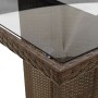 Garden table with brown PE rattan glass surface 190x80x74cm by vidaXL, Garden tables - Ref: Foro24-365305, Price: 182,11 €, D...