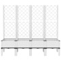 Planter with white PP trellis 160x40x142 cm by vidaXL, Pots and planters - Ref: Foro24-367934, Price: 122,22 €, Discount: %