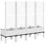 Planter with white PP trellis 160x40x142 cm by vidaXL, Pots and planters - Ref: Foro24-367934, Price: 122,22 €, Discount: %