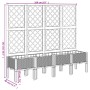 Planter with white PP trellis 160x40x142 cm by vidaXL, Pots and planters - Ref: Foro24-367934, Price: 122,22 €, Discount: %