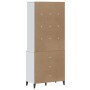 Hohes Sideboard VIKEN Massivholz Kiefer weiß 80x40x190 cm von vidaXL, Sideboards - Ref: Foro24-3207144, Preis: 323,90 €, Raba...