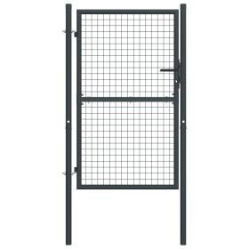 Galvanized steel garden mesh gate, grey, 100x200 cm. by vidaXL, garden gates - Ref: Foro24-145773, Price: 166,99 €, Discount: %