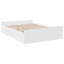 Cama con cajones madera de ingeniería blanca 140x190 cm de vidaXL, Camas y somieres - Ref: Foro24-3280307, Precio: 170,08 €, ...