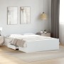 White engineered wood bed with drawers 140x190 cm by vidaXL, Beds and slatted bases - Ref: Foro24-3280307, Price: 170,08 €, D...