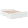 Cama con cajones madera de ingeniería blanca 140x190 cm de vidaXL, Camas y somieres - Ref: Foro24-3280307, Precio: 170,08 €, ...