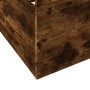 Smoked oak engineered wood bed with drawers 75x190 cm by vidaXL, Beds and slatted bases - Ref: Foro24-3280353, Price: 115,31 ...