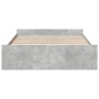 Concrete gray engineered wood bed with drawers 150x200 cm by vidaXL, Beds and slatted bases - Ref: Foro24-3280289, Price: 153...